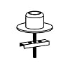 DS100 Grommet mount base black