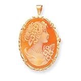 14k Shell Cameo Pendant/Pin
