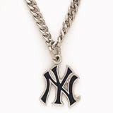 New York Yankees Chain Necklace with NY Team Logo Pendant
