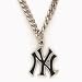 NY New York Yankees Chain Necklace and Enameled Pendant MLB Baseball Sports Team Logo