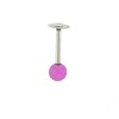 STAINLESS STEEL LABRET PURPLE (ROUND) Gauge: 16, Ball Size: 4mm, Length: 8mm Sold as a Pair