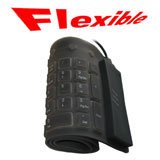 flexible water resistant full sized computer keyboard