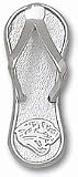 Jacksonville Jaguars 1" "Jaguar Head" Flip Flop Pendant - Sterling Silver Jewelry