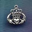 Celtic Irish Jewelry Sterling Claddaugh Charm Pendant