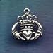Celtic Irish Jewelry Sterling Claddaugh Charm Pendant