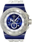 Invicta Akula Chronograph Blue and White Dial White Rubber Mens Watch 12326