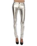 Tripp NYC The Zip-Bottom Glamour Jean in Silver,Denim for Women