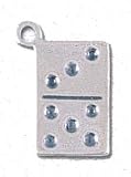 Solid Sterling Silver Dominoe Charm
