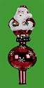 Mini Santa Finial 4" Ornament - set of 3