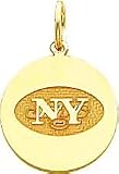 14K Gold NFL New York Jets Logo Charm