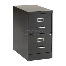 2 Drawer Vertical File-Black