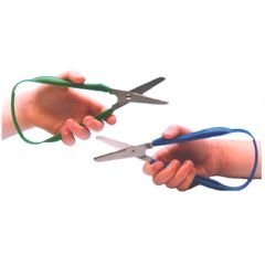 Easi-Grip Scissors - Rounded Tip Blades - Left Hand - Green