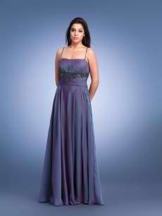 Purple and Green Chiffon Ombre Prom Dress