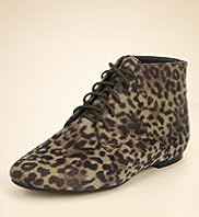 Older Girls Ankle High Leopard Print Boots