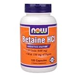 BETAINE HCL 10GR - 120 CAPS., (Now Food)