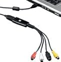SilverCrest VG2000 Video Audio Grabber - digitalisierung analoge Video- Audioformate incl. verschidene Anschlusskabel und Adapter mit Videobearbeitungssoftware (CyberLink PowerDirector OEM), MS Windows XP,Vista, 7 (32-bit) kompatibel