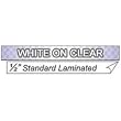 Brother 1/2 Inch x 26.2 Feet White on Clear for P-Touch (TZ135)