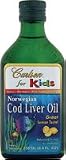 Carlson Labs Norwegian Carlson for Kids Natural Vitamin E Cod Liver Oil, Lemon, 250ml Glass Bottle