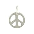 Small Peace Symbol Charm in Sterling Silver, #8442