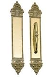 Brass Accents Inc A04-P8601-609 Lenfant Pull Handle-Plate - Antique Brass