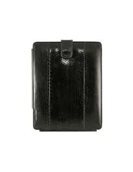 Black iPad Case - Stylish Genuine Sea Snakeskin Leather