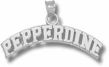 Pepperdine Waves Arched "pepperdine" Pendant - Sterling Silver Jewelry Picture