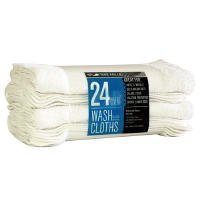 1888 Mills White Wash Cloths Commercial Quality - 24ct
