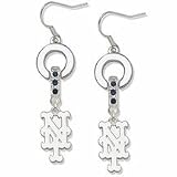New York Mets MVP Crystal Earrings
