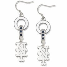 New York Mets MVP Crystal Earrings