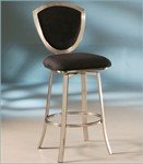 River Falls RF225 Swivel Counter Stool - Brushed Steel with Passion Suede B ....
