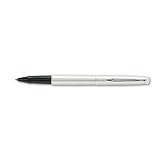 Hemisphere Stick Roller Ball Pen, STST Barrel, Black Ink, Fine, 0.70 mm