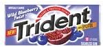 Trident sugarless gum with Xylitol, wild blueberry twist, value pack - 18 sticks/pack, 12 pack