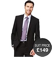 Ultimate Performance 2 Button Striped Slim Fit Jacket with Wool