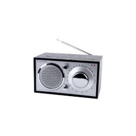 K�nig - HAV-TR11 - Radio de table retro en bois - Tuner FM/AM - Noir