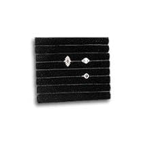 Multi-Slot Ring Pad Inserts Half Size Black Tray Inserts Jewelry Display
