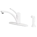 Price Pfister T34-4NWW Parisa Kitchen 4-Hole with White Spray, with Fittings, White
