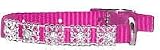 Coastal Pet Li`l Pals Adjustable Jeweled Nylon Dog Collar (Neon Pink, 6-8 inch L x 5/16 inch W)