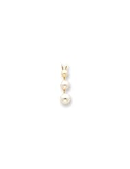14k Graduated Three Pearl Necklace Pendant