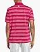 adidas Golf Men's Puremotion Textured Stripe Polo, Bahia Magenta/White, Medium