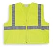 Condor 1YAH1 Safety Vest, Class 2, Med, Zipper, Lime