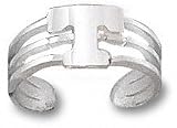 Tennessee Volunteers Solid Sterling Silver ''T'' Toe Ring