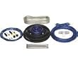 Raptor PKBL3 1500 Watt Installation 4 Gauge Blue / Silver /RCAs Amplifier Kit