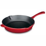 Cuisinart CI22-24CR Chef's Classic Enameled Cast Iron 10-Inch Round Fry Pan, Cardinal Red