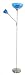 DECKENFLUTER STEHLAMPE MIT LESE LAMPE BLAU