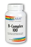 Solaray - B-Complex, 100 mg, 100 capsules