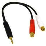 Cables To Go 03179 3.5mm Stereo Male To 2 RCA Female Y-Cable (Black)