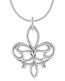 Boma Swirled Fleur de Lis Necklace