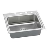 Elkao|#Elkay LRADQ252240MR2 18 Gauge Stainless Steel 25 Inch x 22 Inch x 4 Inch single Bowl Top Moun