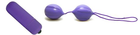 Deluxe Purple Ben Wa Balls Kegel Exerciser Duo Sex Toy Kit