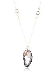 Melissa Joy Manning "Sand" 14k Gold Occo Agate Cluster Necklace